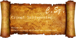 Czingl Szilveszter névjegykártya