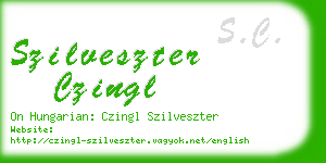 szilveszter czingl business card